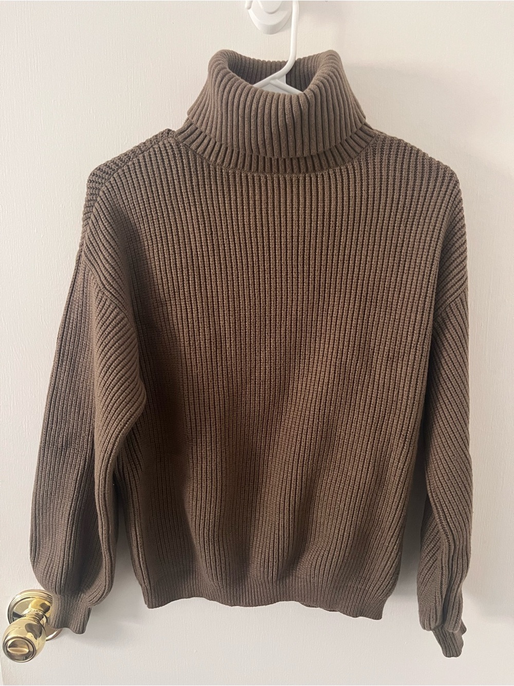 RVCA Chunky Ribbed Turtleneck Sweater Olive Green Women’s Size Small